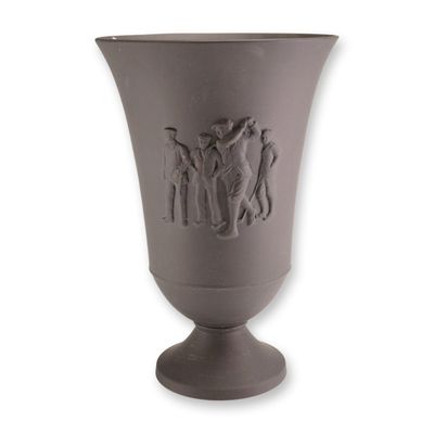 Sale Photo Thumbnail #58: Wedgwood Black Basalt Limited Edition 2000 WGC-EMC World Cup Commemorative Vase