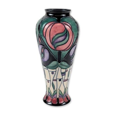Sale Photo Thumbnail #106: Moorcroft Tribute to Charles Rennie Mackintosh Pottery Vase