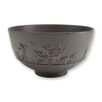 Sale Photo Thumbnail #315: Wedgwood Black Basalt Neoclassical Relief Bowl