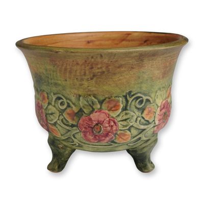 Sale Photo Thumbnail #308: Weller Pottery Footed Jardiniere, Flemish