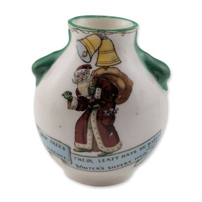 Sale Photo Thumbnail #238: Royal Doulton Christmas Series Ware Miniature Two-Handled Vase