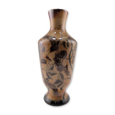 Sale Photo Thumbnail #463: Cobridge Stoneware Floral Motif Vase