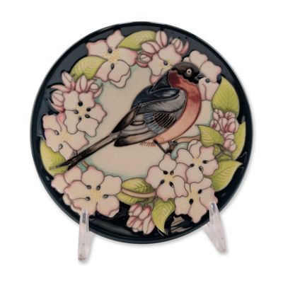 Sale Photo Thumbnail #86: Moorcroft Pottery Trial Bullfinch and Floral Motif Plate