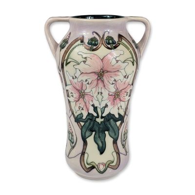 Sale Photo Thumbnail #357: Moorcroft Blakeney Mallow Ceramic Two-Handled Vase