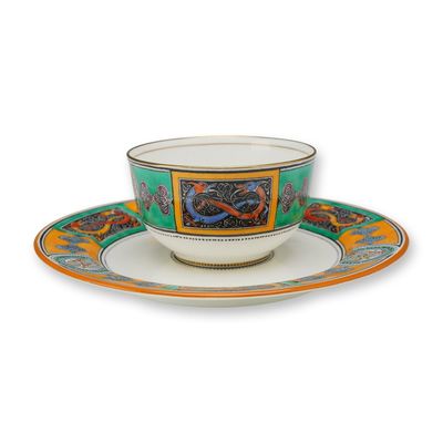 Sale Photo Thumbnail #370: Wedgwood by Daisy Makeig-Jones Bone China Teabowl and Saucer, Celtic Pattern