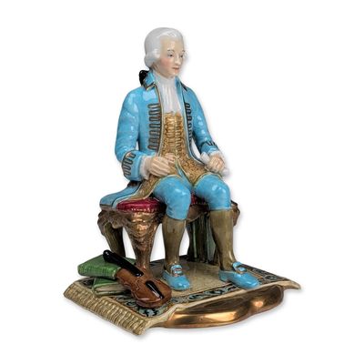 Sale Photo Thumbnail #404: Reginald "Reg" Johnson Studio Pottery Figurine, Wolfgang Amadeus Mozart 1756-1791