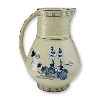 Sale Photo Thumbnail #18: Wedgwood Aesthetic Movement Ceramic Jug with Herons Illustration