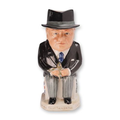 Sale Photo Thumbnail #457: Wilkinson World War II Allied Leaders Collectin Toby Jug, Prime Minister Winston Churchill
