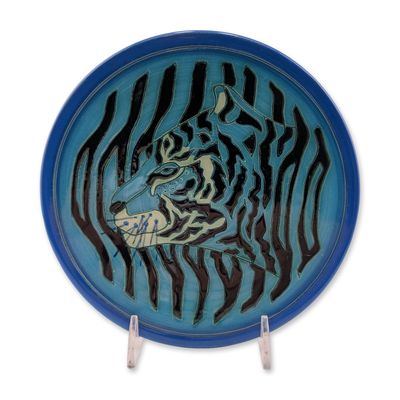 Sale Photo Thumbnail #366: Dennis Chinaworks by Sally Tuffin Tiger Motif Plate