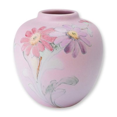 Sale Photo Thumbnail #290: Weller Pottery Floral Vase, Hudson