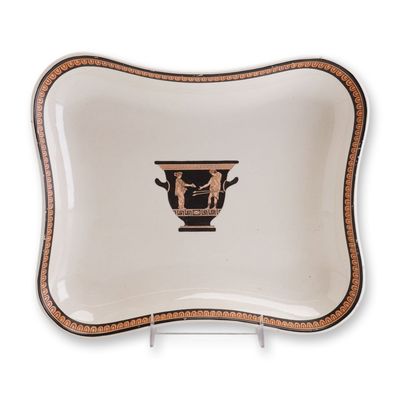 Sale Photo Thumbnail #73: Wedgwood Creamware Etruscan Style Lobed Tray