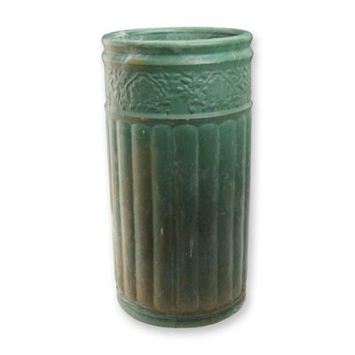 Sale Photo Thumbnail #52: Weller Pottery Matte Green Umbrella Stand