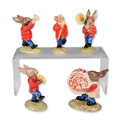 Sale Photo Thumbnail #199: 5pc Royal Doulton Bunnykins Oompah Band Figurines