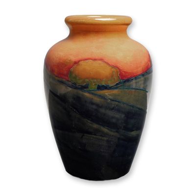 Sale Photo Thumbnail #91: Moorcroft Pottery Flambe Vase, Eventide
