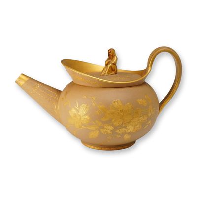 Sale Photo Thumbnail #72: Wedgwood Caneware Teapot with Sybil Finial