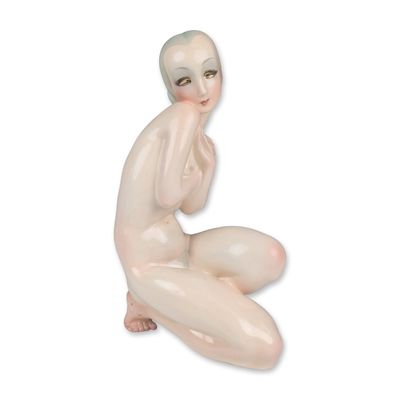 Sale Photo Thumbnail #146: Essevi Italia by Sandro Vacchetti (Italian, 1889-1976) Ceramic Art Deco Figurine, Verginita