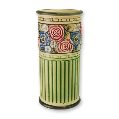 Sale Photo Thumbnail #295: Weller Pottery Cylindrical Vase, Chelsea-Eldora