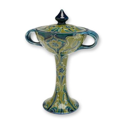 Sale Photo Thumbnail #75: James Macintyre by William Moorcroft Florian Ware Lidded Bonbonniere