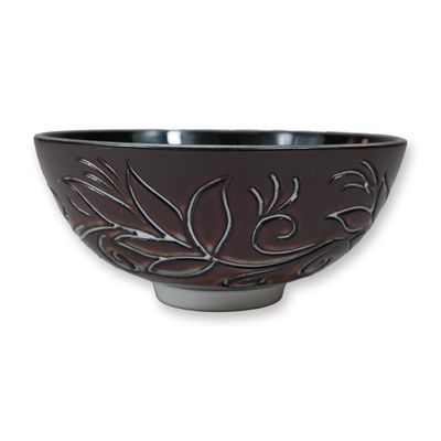 Sale Photo Thumbnail #259: Norman Wilson for Wedgwood Unique Sgraffito Footed Bowl