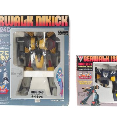 Sale Photo Thumbnail #219: (2) Takatoku Gerwalk Nickick and Ishkick Robots, Japan Boxed