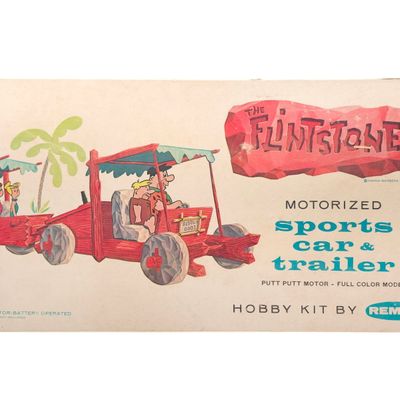 Sale Photo Thumbnail #426: 1961 Batt. Op. Remco Flintstones Motorized Sports Car & Trailer Boxed