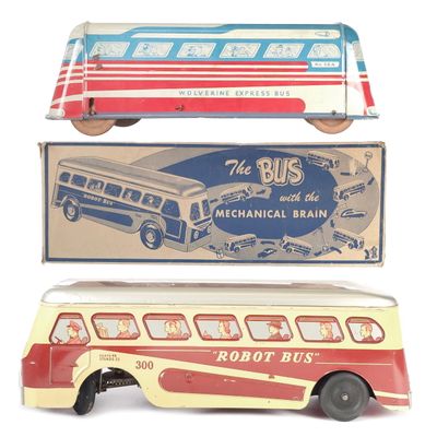 Sale Photo Thumbnail #398: (2) Wolverine Express Bus & Woodhaven Robot Bus w/Box