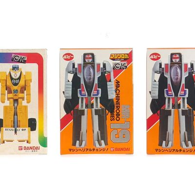 Sale Photo Thumbnail #193: (3) Popy Machine Robot MR-32 & MR-19 Boxed