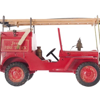 Sale Photo Thumbnail #347: AL-Toy Willys Jeep Fire Truck Diecast