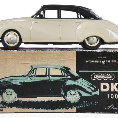 Sale Photo Thumbnail #72: Gray and Black DKW Auto Union Tin Car by Bandai Japan