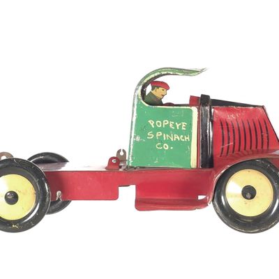 Sale Photo Thumbnail #123: Marx Tin Prototype Hand-Painted Popeye Spinach Co. Truck