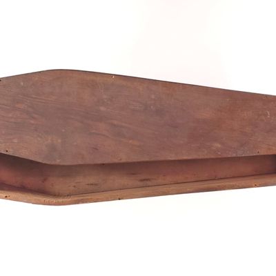 Sale Photo Thumbnail #418: Solid Wood Pinched Toe Black Child's Coffin