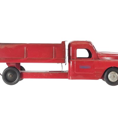 Sale Photo Thumbnail #326: Structo Pressed Steel Red Dump Truck