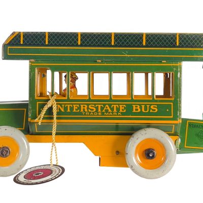 Sale Photo Thumbnail #396: Strauss No. 98 Interstate Bus Tin Litho Windup