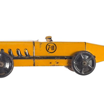 Sale Photo Thumbnail #381: Marx Tin Litho 7-11 New Bearcat  Racer Yellow