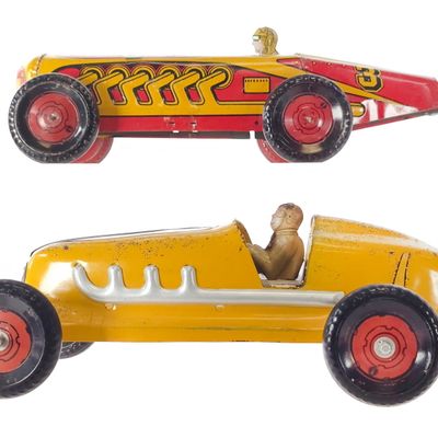 Sale Photo Thumbnail #368: (2) Marx Tin & Pressed Steel Race Cars