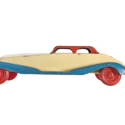 Sale Photo Thumbnail #155: 1930s Buffalo Toy Co. Pressed Steel Windup Car
