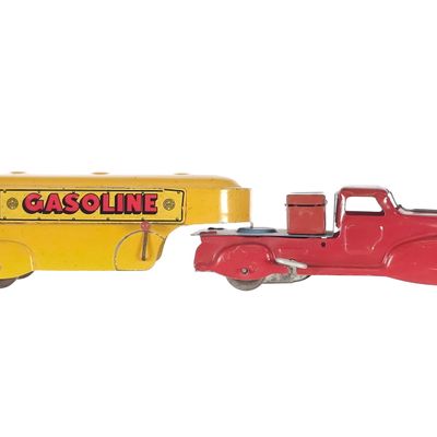 Sale Photo Thumbnail #310: Marx Pressed Steel Joy Gasoline Tanker Windup