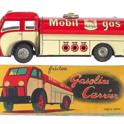 Sale Photo Thumbnail #175: Mobilgas Gasoline Carrier with Box Tin Friction