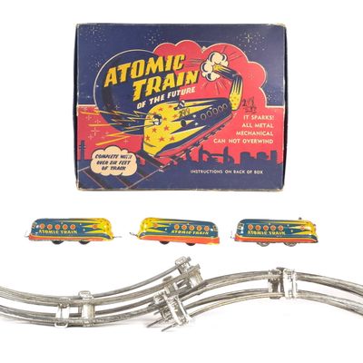 Sale Photo Thumbnail #268: 1955 Ultra Rare Atomic Train with Box, German