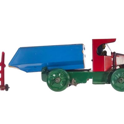 Sale Photo Thumbnail #114: Marx Tin Litho Mack Dump Truck Windup
