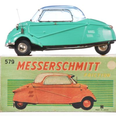 Sale Photo Thumbnail #73: Messerschmitt Three-Wheel Tin Toy by Bandai Japan