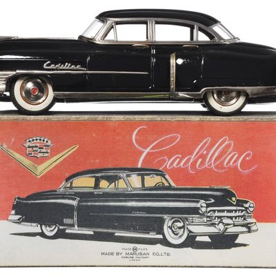 Sale Photo Thumbnail #46: Black 1950s Cadillac Tin Car by Marusan Japan