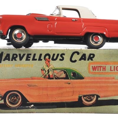 Sale Photo Thumbnail #20: 1956 Thunderbird Tin Car by T.N. Nomura Japan Boxed
