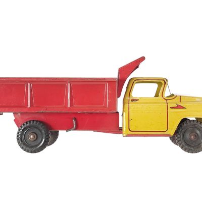 Sale Photo Thumbnail #324: Wyandotte Yellow & Red Pressed Steel Dump Truck
