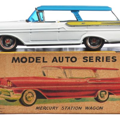 Sale Photo Thumbnail #11: 1958 Mercury Station Wagon by Bandai Japan Boxed Tin Car