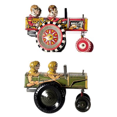 Sale Photo Thumbnail #385: (2) Marx Jumping Jeep & Queen of The Campus Tin Crazy Cars