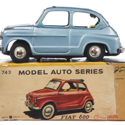 Sale Photo Thumbnail #37: Fiat 600 Tin Car by Bandai, Japan