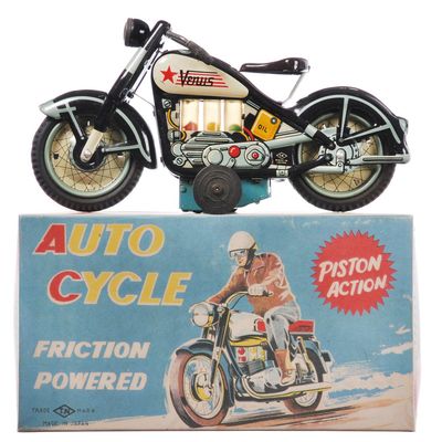 Sale Photo Thumbnail #64: Venus Japanese Tin Motorcycle by Nomura (T.N.)