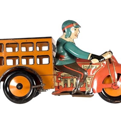 Sale Photo Thumbnail #395: Marx Speed Boy Delivery Tin Litho Windup