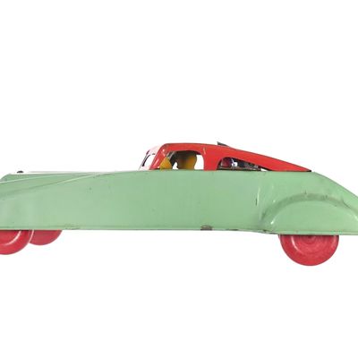Sale Photo Thumbnail #146: 1933 Buffalo Green & Red Tin Windup/Battery-Operated Car